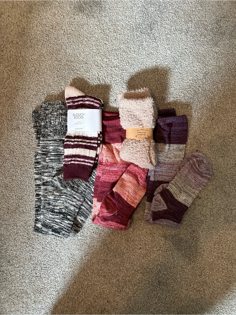 Multi-Colored Striped Knee High Sock Bundle